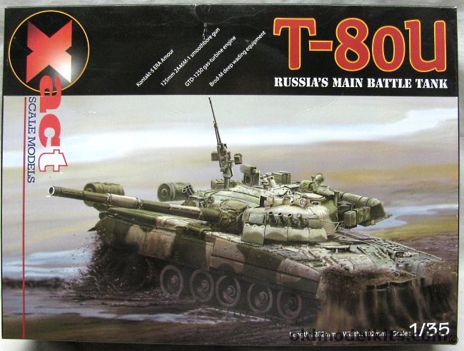 Xact 1/35 T-80U Main Battle Tank, XS35001 plastic model kit